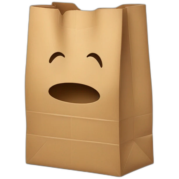 Paper bag emoji