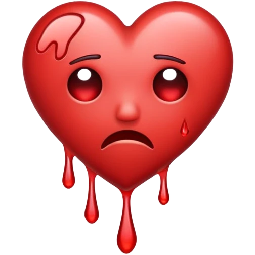 A heart that cries emoji