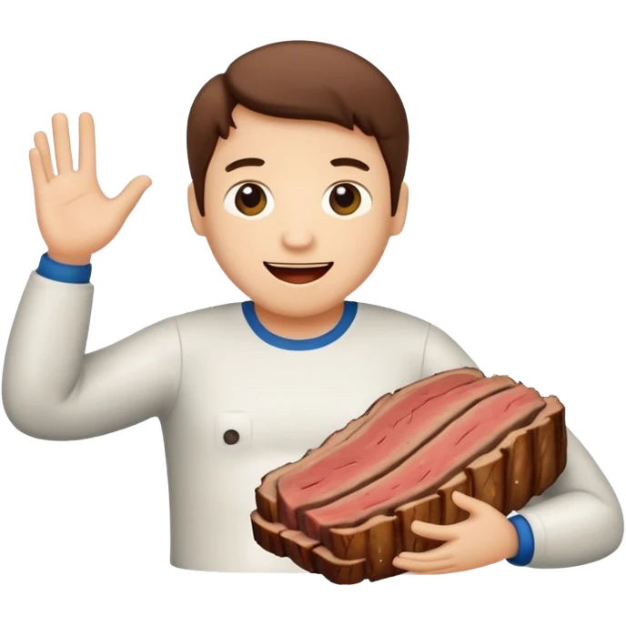 engorging oneself with brisket  emoji