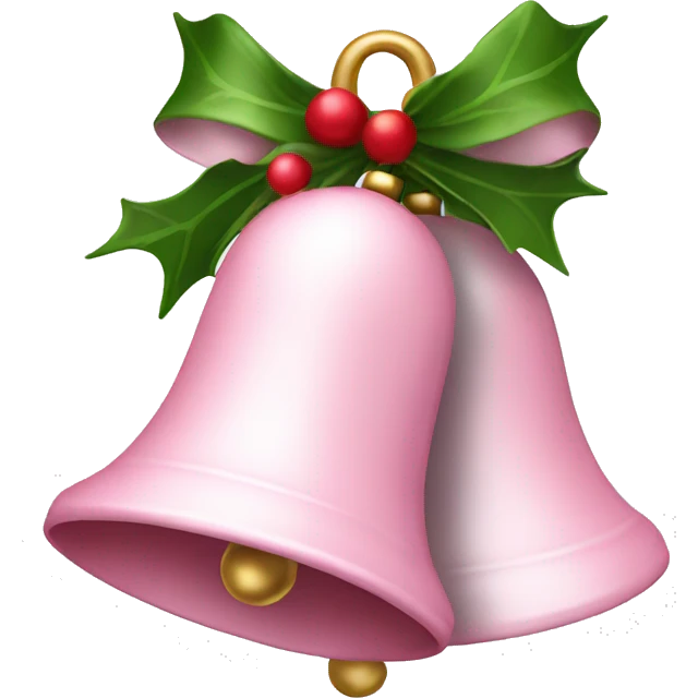 Light pink Christmas bells  emoji