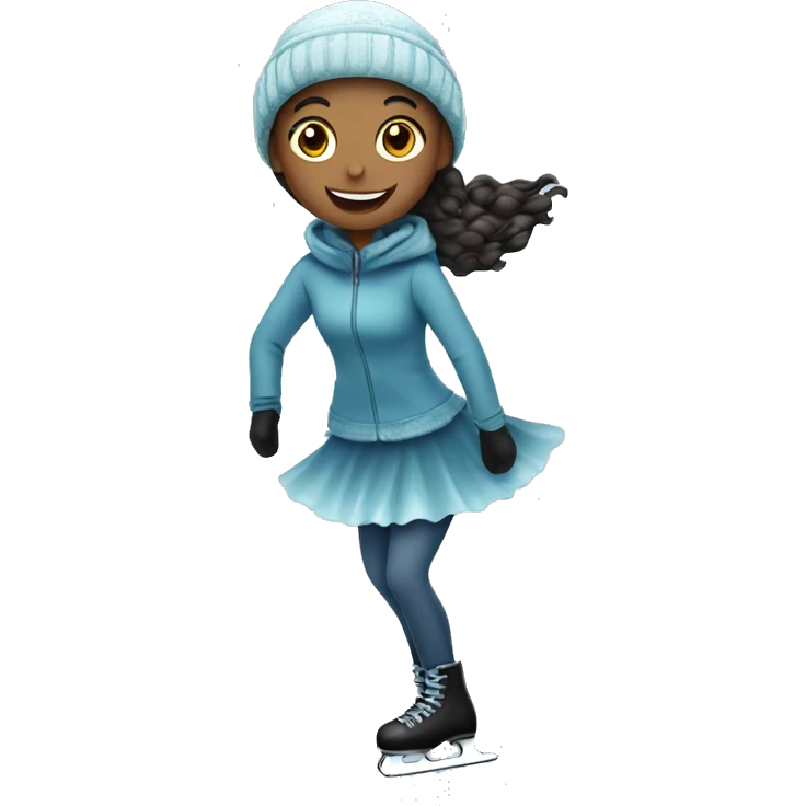 A girl ice skating emoji