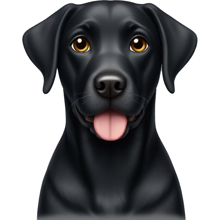 Black dog Labrador emoji