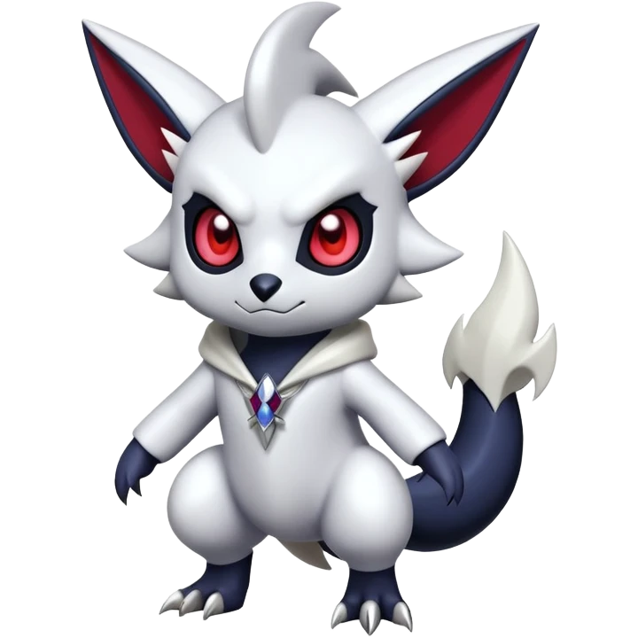 Shiny Dark Edgy Cute Absol-Noibat-Zangoose-Hybrid (Full body) emoji