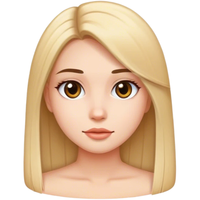 A pretty girl with straight hair  emoji
