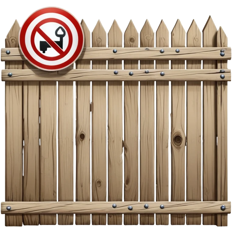 A fence with a "Do Not Remove Until Understood" sign, representing Chesterton's Fence emoji