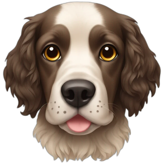 Spaniel bolinha boca emoji