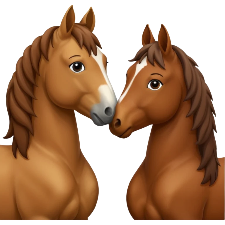 Two horses kissing emoji