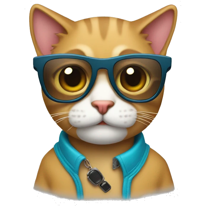 Gato con gafas emoji