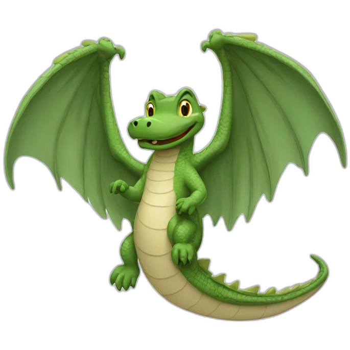 Gator with angel wings emoji