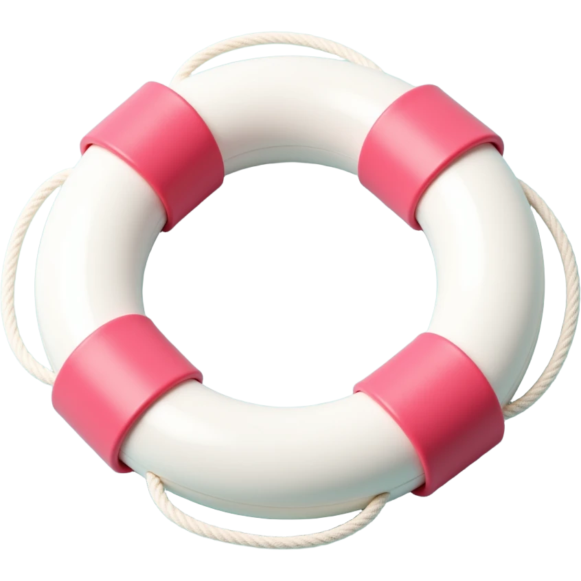 top down 2d flat lifebuoy emoji