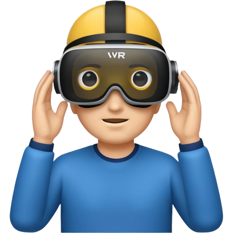 VR wearing man emoji