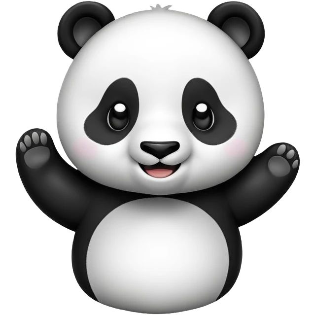 Realiza un emoji de un panda feliz  emoji