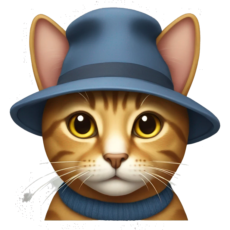Cat wearing a hat emoji