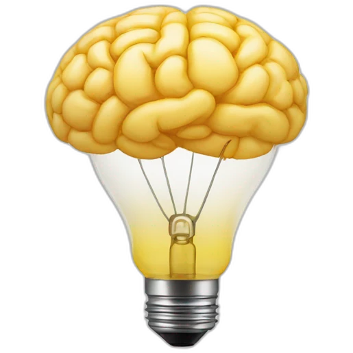 a brain light bulb emoji