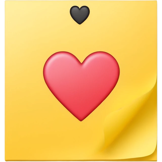 sticky note, simple and expressive emoji style emoji