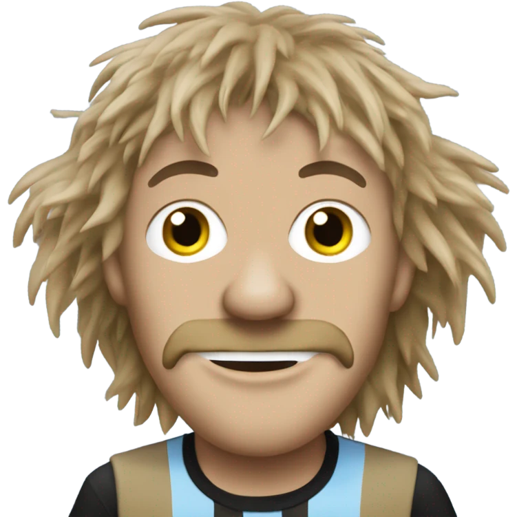 Worzel gummage wearing a Manchester City shirt  emoji