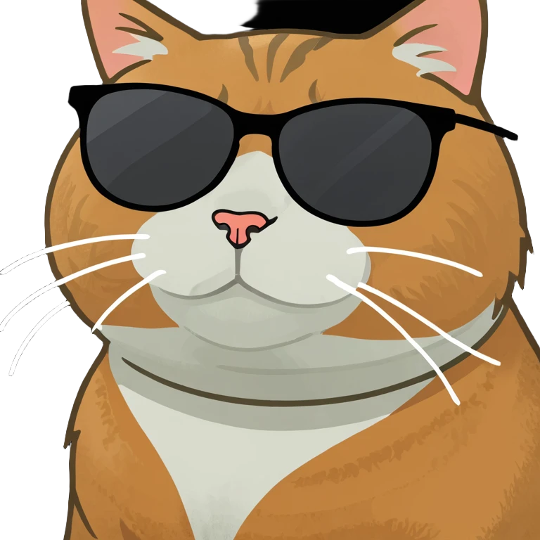 Cat with sunglasses emoji