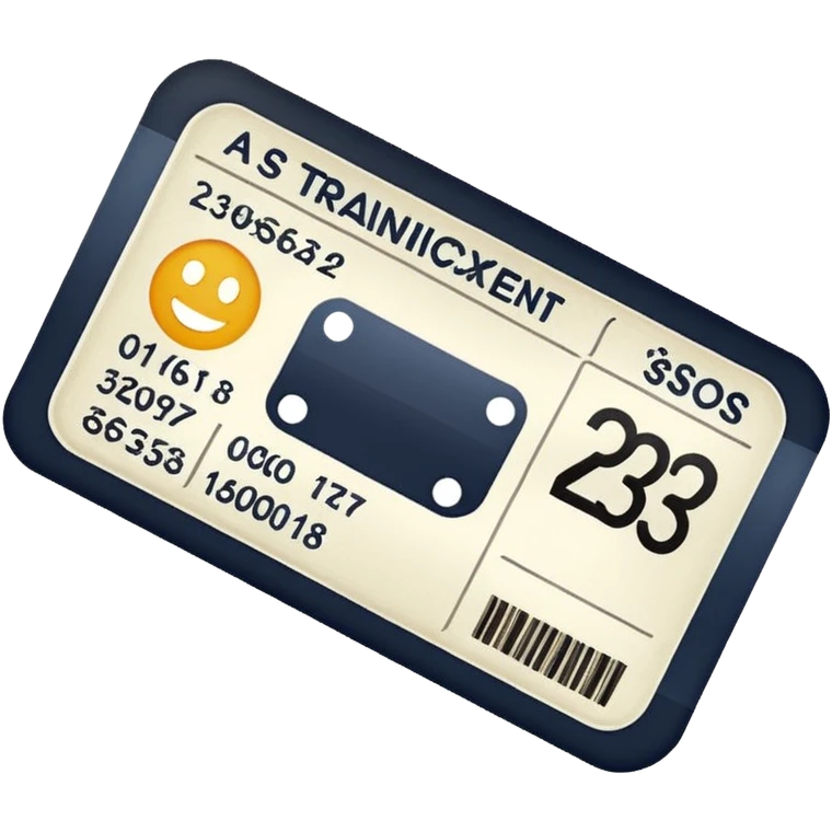 plain train ticket emoji