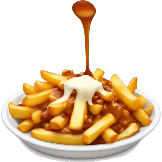 Poutine qui mange une poutine emoji