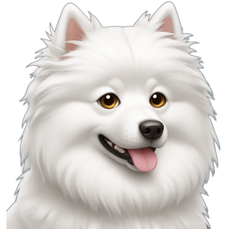big white spitz head emoji