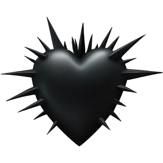 Black heart with spikes  emoji