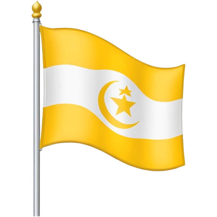 flag yellow white yellow arab symbol emoji