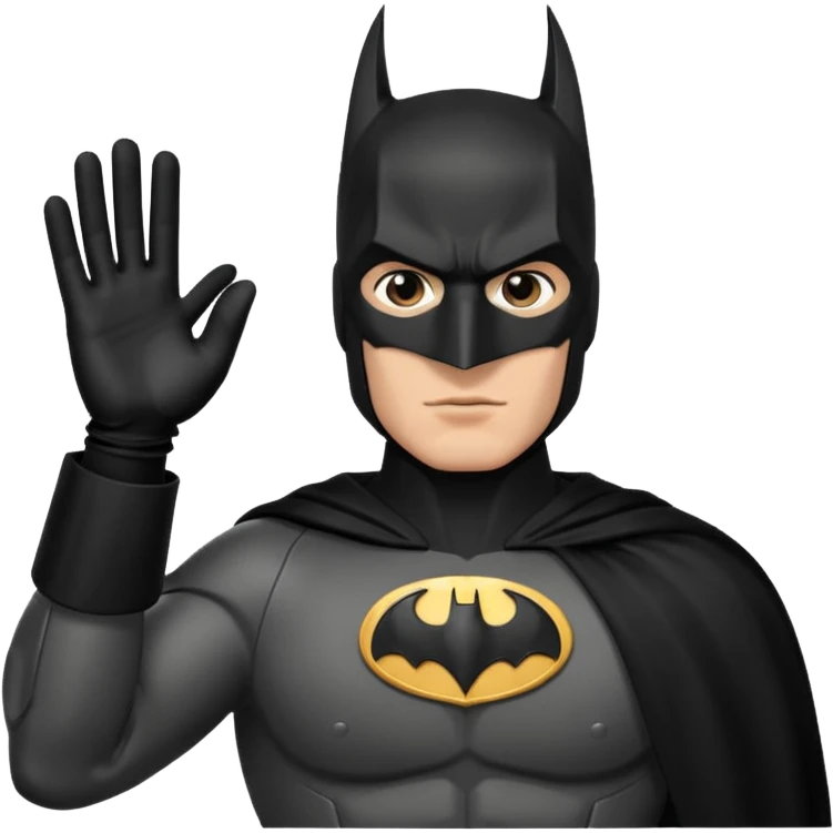 Batman militar salute black gloves  emoji