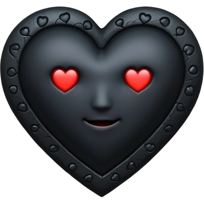 Black heart goth emoji