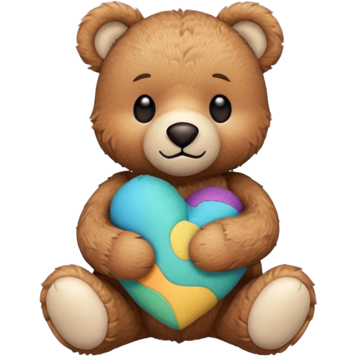 A teddy bear with a plushie emoji