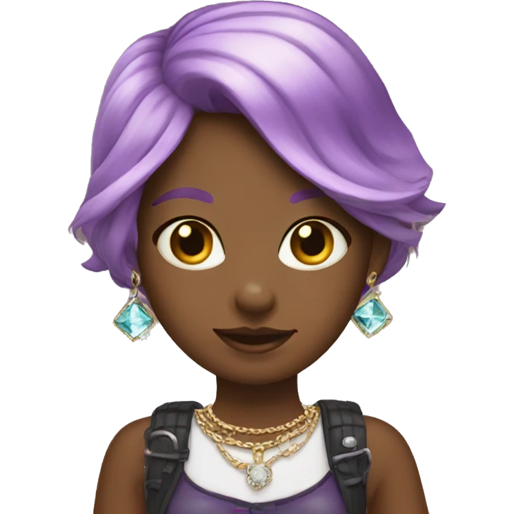 girl in thighhighs with jewelry emoji