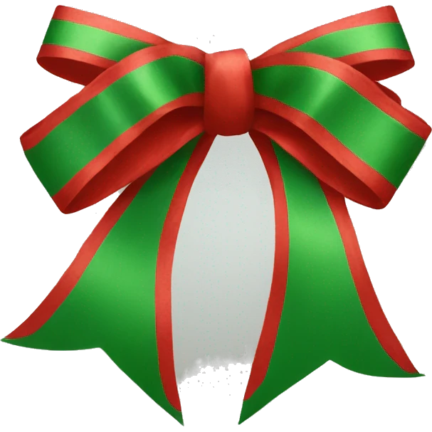 Christmas bow emoji