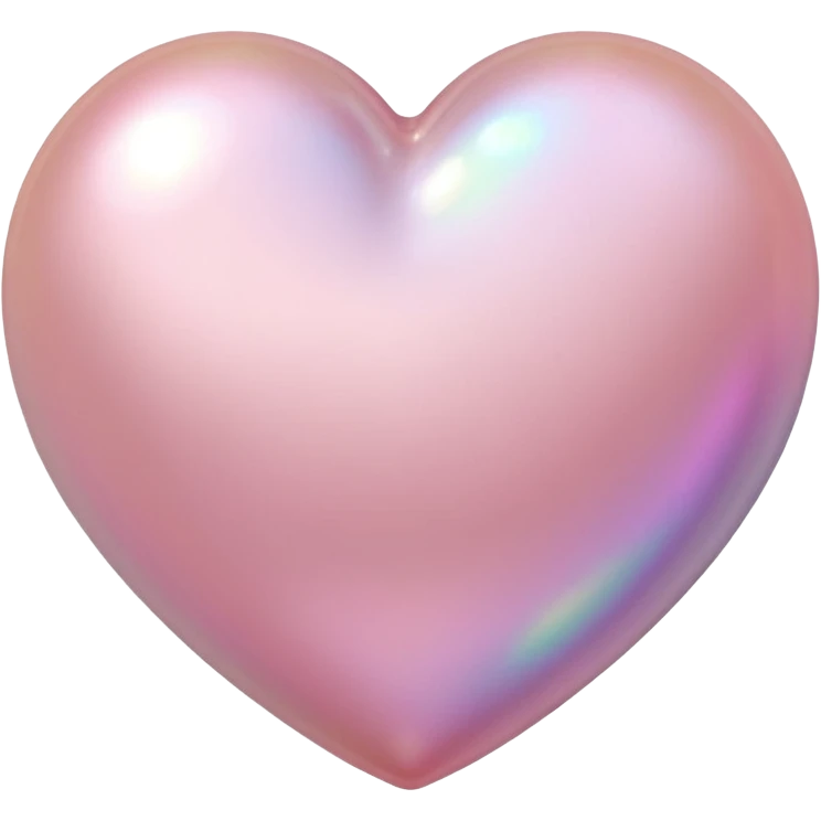 Pale pink heart with pale pink pearls around it  emoji