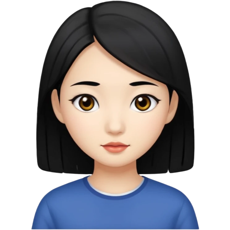 asian girl with black hair emoji