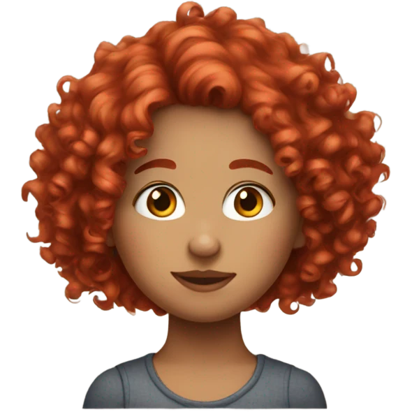 Red curly hair girl emoji