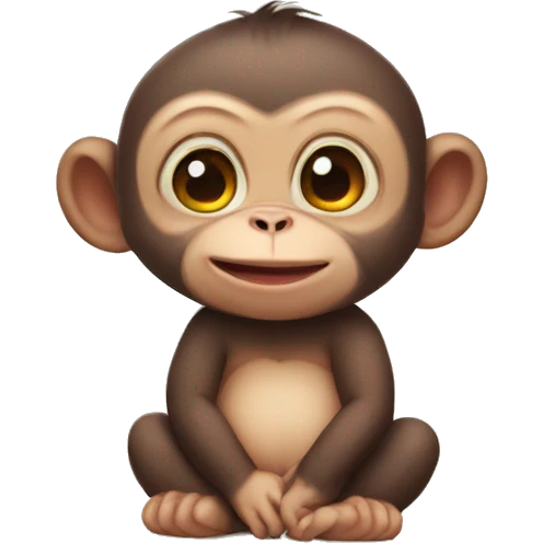 fat little baby monkey emoji