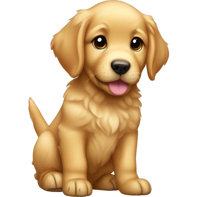 golden retriever puppy  emoji