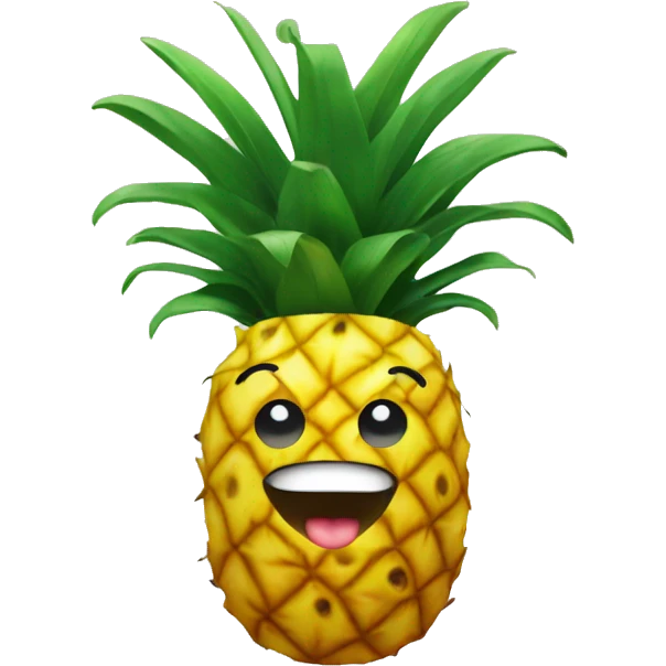 pineapple toes with smiling face emoji
