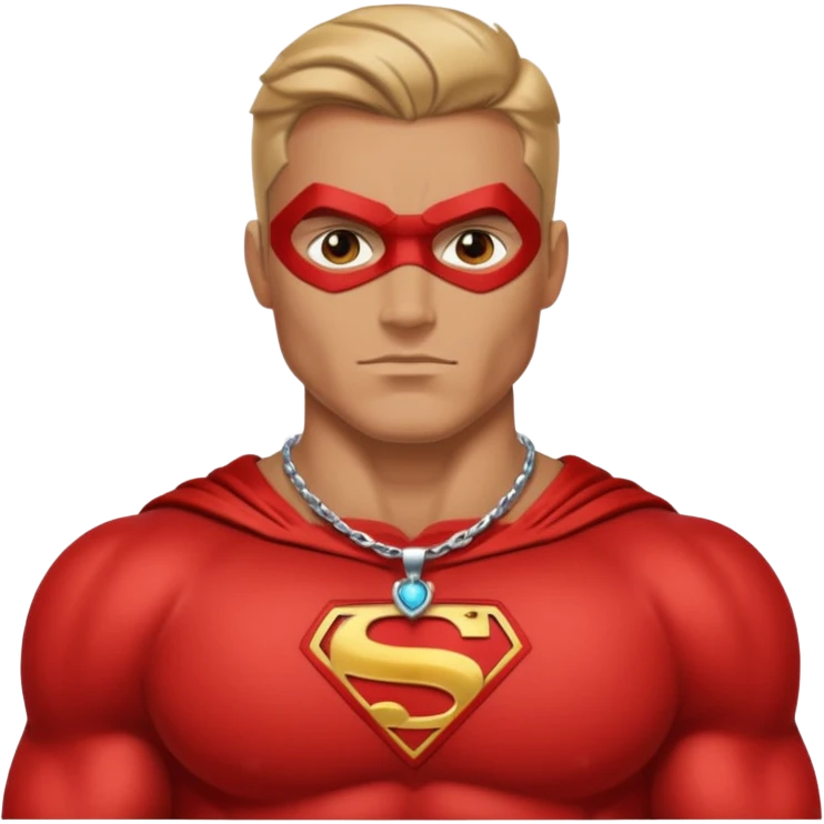 super hero with necklace emoji