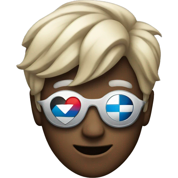 BMW logo with heart eyes emoji