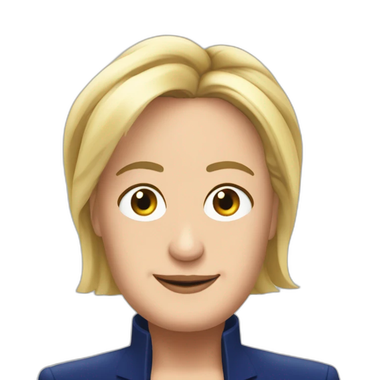 Macron embrasse marine le pen emoji