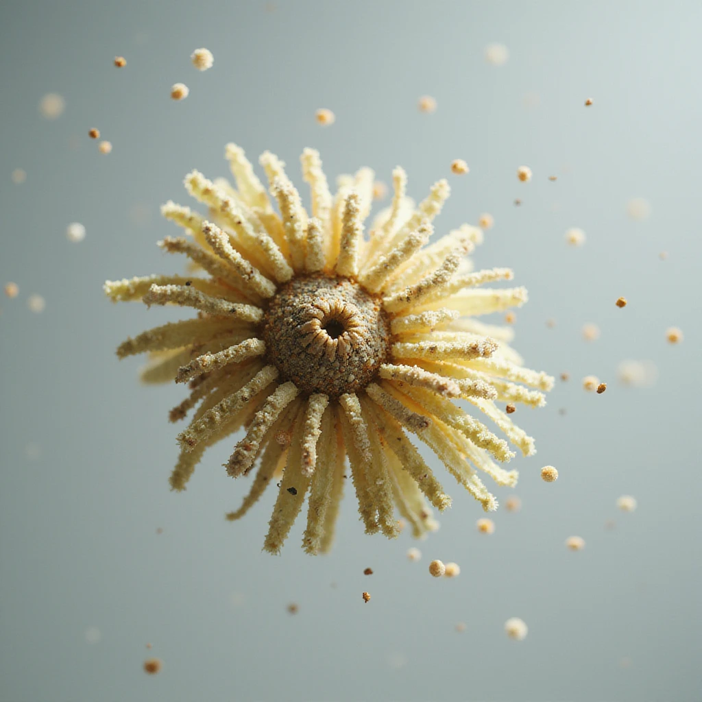 Quinoa che fluttua in aria, isolata, senza sfondo, iperrealismo 4K emoji