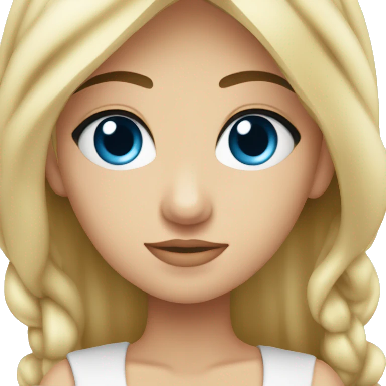 Novia rubia ojos azules emoji