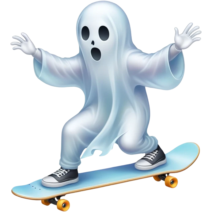 Ghost skateboarding emoji