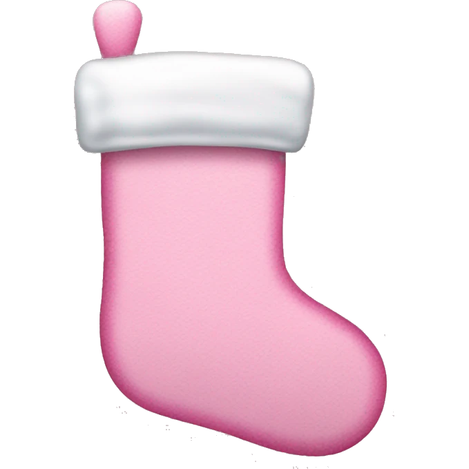 Pink Christmas stocking  emoji