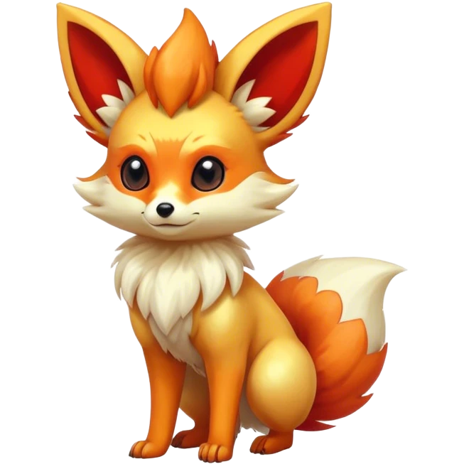 Shiny Fennekin-Vulpix-fusion-hybrid full body emoji