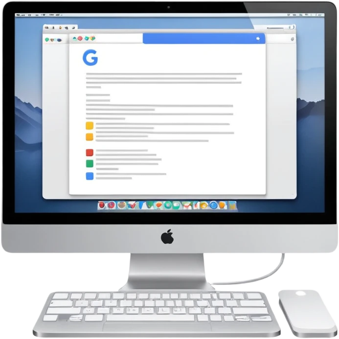 Mac computer with a google doc open on the screen  emoji