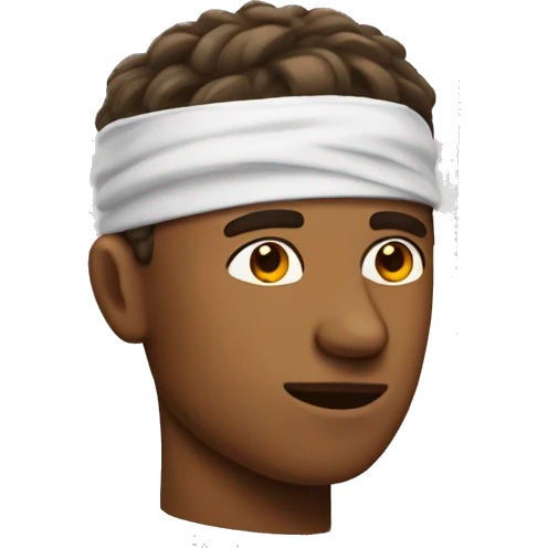 Man with letter L taped to forehead  emoji