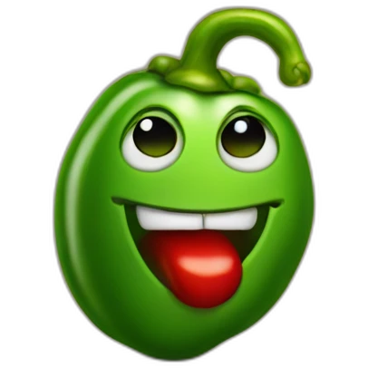 Hot pepper poops emoji