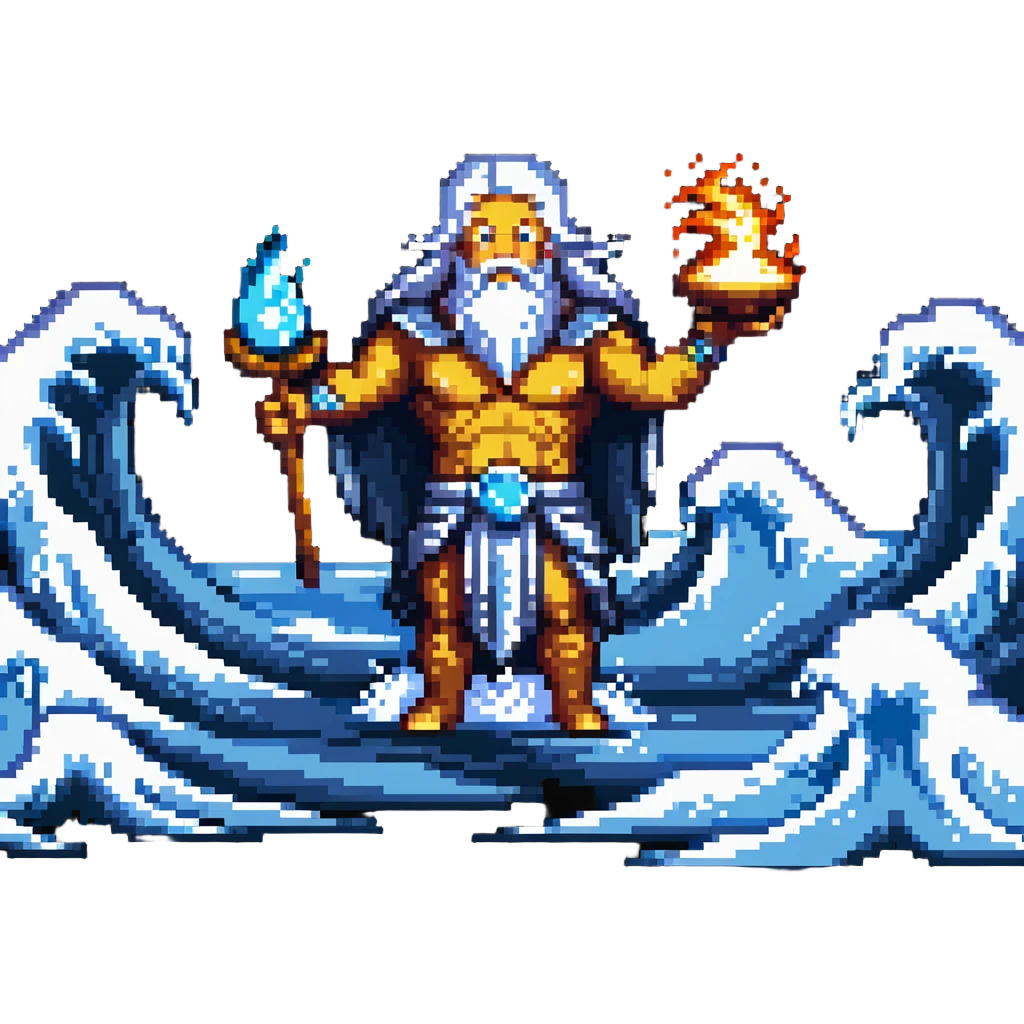 Zeus summoning a wave emoji