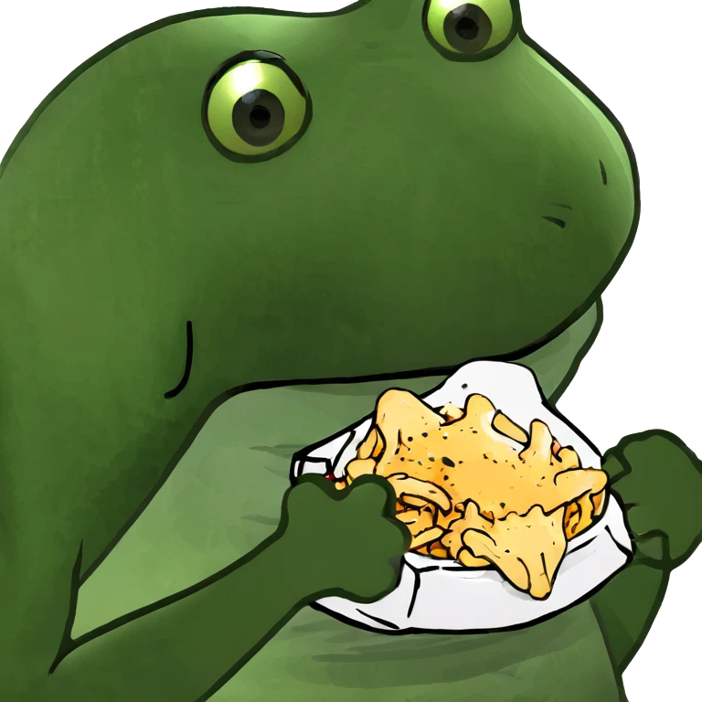 Frog eating emoji